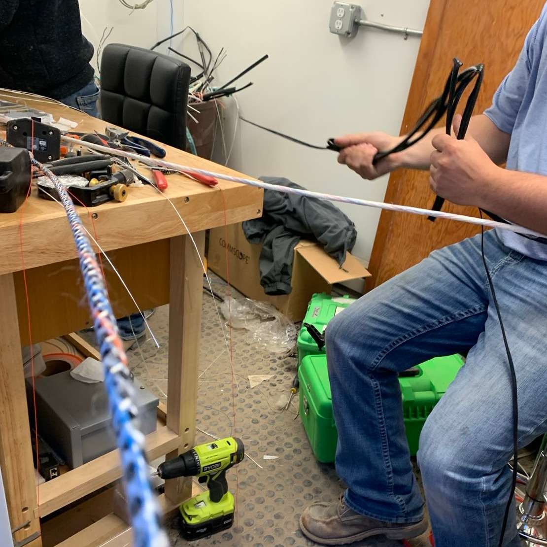 Fiber splice preparation setup